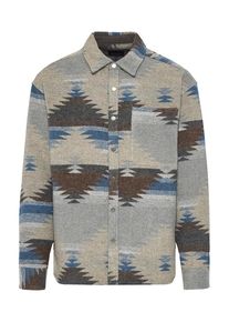 Funky Buddha, Hommes Veste mi-saison, bleu / moka / gris / greige