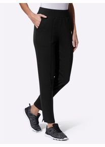 Witt Damen Freizeithose mit Seitenschlitzen, schwarz, Größe 44/46, 50% Baumwolle, 50% Polyester