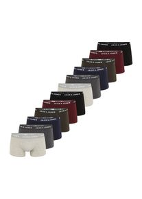 Jack & Jones JACK & JONES, Hommes Boxers, bleu marine / gris clair / kaki / rouge carmin