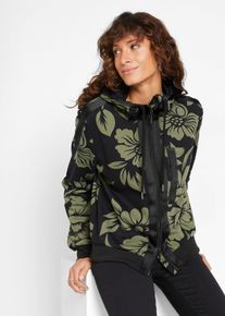 Sweatjacke mit Baumwolle in schwarz, Grösse 36/38 (S), bonprix