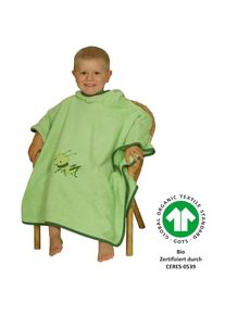 Wörner Wörner , Kinder , Badeponcho »Grashüpfer hellgrün«, maschinenwaschbar, trocknergeeignet , grün , flauschige Frottierware