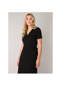Base Level, Unisex, Wickelkleid &raquo;Yvie&laquo; In bequemer, elastischer Qualit&auml;t, schwarz, 40, N-Gr, Wickel-Kleid Yvie von BASE-LEVEL