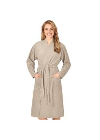 TRIGEMA , Damen , Bademantel &raquo;Leichter Bade-/Hausmantel&laquo; 1 Stk. , beige , Frottee-Qualit&auml;t