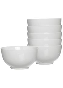 Ritzenhoff & Breker Ritzenhoff & Breker, M&uuml;slischale &raquo;Bianco&laquo; 6 Stk. aus Porzellan klassisch-schlichte Grundform, 800 ml, wei&szlig;, Porzellan, &Oslash; 15 cm