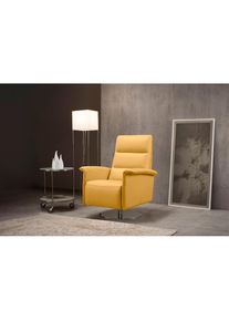 Egoitaliano Sessel »Kelly Designsessel, Clubsessel & Relaxsessel, bequem, zeitlos elegant« drehbar, manuelle Relaxfunktion mit Push-Back-Mechanismus , gelb ,...
