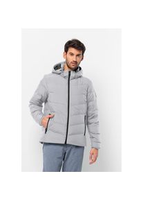 Jack Wolfskin, Herren, Daunenjacke &raquo;COLONIUS JKT M RDS&laquo; mit Kapuze, moonwalk, XL (54/56), Sch&uuml;tzt vor Wind