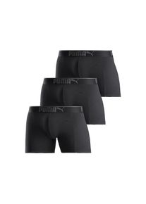 Puma , Herren , Boxershorts »Lifestyle Sueded Cotton Boxer 3P«, 3er-Packer Packung, mit minimalistischem Design , schwarz , Herrenunterhose von Puma