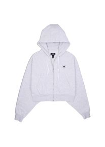 Converse, Unisex, Sweatjacke &raquo;WOMEN'S Converse RETRO FULL-ZIP HOODIE&laquo; 1 Stk. cropped, light retro erdgrau trail, L, D Kapuzensweatjacke von Converse