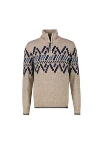 Lerros, Herren, Lerros Norwegerpullover &raquo;Lerros Troyer mit Norwegermuster in &Uuml;bergr&ouml;ssen&laquo;, tender beige melange, 4XL, Grafisch gestaltetes 