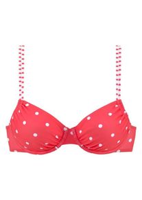 s.Oliver, Femmes Hauts de bikini 'Audrey', rouge / blanc