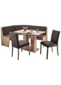 Boxxx Eckbankgruppe , Anthrazit, Eiche San Remo , Textil, Holzwerkstoff , eckig , 169x130 cm , Typenauswahl , Esszimmer, B&auml;nke, Tisch- & Eckbankgruppen