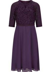 Damen Spitzenkleid mit weitem Rockteil traube