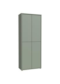 Xora Schuhschrank , Salbeigr&uuml;n , Holzwerkstoff , 8 F&auml;cher , 74.5x191.9x34.9 cm , Typenauswahl, stehend , Garderobe, Schuhaufbewahrung, Schuhschr&auml;nke