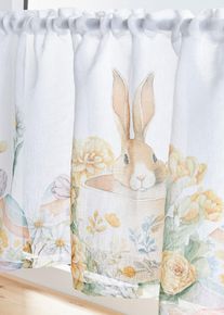 Brise-bise avec imprimé lapins en blanc30x90 cm, Couleur/Motif: blanc/multicolore, bonprix