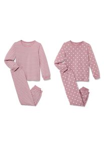 Tchibo - 2 Pyjamas pour enfant - Filles - taille: 98/104 - blanc/rose