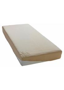 Spannbettlaken »PAPRIKA« Bettlaken, Laken, in zwei Qualitäten: Fleece & Jersey, 100% Polyester , beige , my home , Obermaterial: 100% Polyester