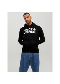 Jack & Jones Jack & Jones , Damen , Kapuzensweatshirt »JJECORP Kapuze und Frontprint«, bedruckt, modisch, regular fit, Baumwollmischung, Rundhals , schwarz ,...