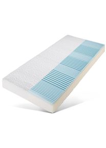 Gelschaummatratze »GEL 23« 23 cm hoch Raumgewicht: 30 kg/m³ 1 Stk. tlg. Ca. 4 cm hohe Gelschaumauflage , weiss , my home , Bezug: 97% Polyester, 3%...