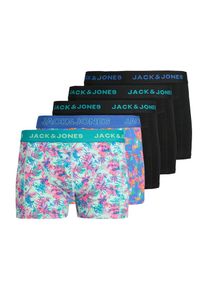 Jack & Jones JACK & JONES, Hommes Boxers 'JACExotic', bleu clair / orange / rose / noir