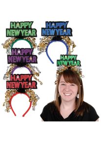 Glittered Happy New Year Headbands