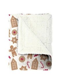 X-Mas Decke , Mehrfarbig , Textil , Weihnachten , 130x170 cm , Reach, Oeko-Tex® Standard 100 , pflegeleicht , Heimtextilien, Wohntextilien, Decken,