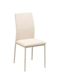 Mid.you Stuhl , Champagner, Beige , Metall, Textil , Rundrohr , 43x93x54 cm , Esszimmer, St&uuml;hle, Esszimmerst&uuml;hle