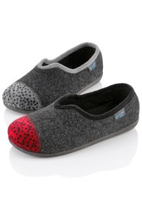 Landgraf Witt Damen Hausschuh, hellgrau, Größe 37, 100% Filz