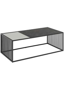 Mid.you Couchtisch , Schwarz , Kunststoff, Glas, Holzwerkstoff , rechteckig , 60x40x120 cm , Wohnzimmer, Wohnzimmertische, Couchtische, Couchtische eckig