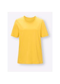 Damen , Pyjamaoberteil»Schlafanzug-Shirt«1Stk. , gelb , Single-Jersey