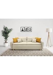 Schlafsofa »Anika« mit Boxspringaufbau, Bettfunktion & Bettkasten, Dauerschlafsofa , beige , Inosign