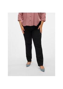 Vero Moda Curve, Unisex, Straight-Jeans &raquo;VMCFLASH MR STRAIGHT J LI140 GA CUR NOOS&laquo;, schwarz, 50, L&auml;nge 32, Straight-Fit Jeans mit normaler Leibh&ouml;he 