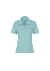 TRIGEMA, Unisex, Poloshirt &raquo;TRIGEMA Poloshirt aus Baumwolle mit Kristallsteinen&laquo; 1 Stk., gletscher, XXL, DELUXE-Single-Jersey