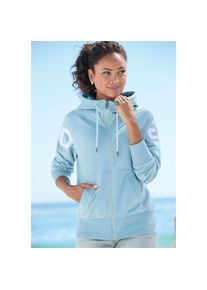 ELBSAND , Kapuzensweatjacke, mit grossem Logodruck hinten, bequeme Freizeitjacke mit Taschen , Grosse Kapuze mit Tunnelzug