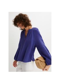 bonprix , Damen , Shirtbluse »Oversize-Bluse aus Musselin« Oversize-Bluse aus Musselin , lila , Sommerliche Shirtbluse aus Musselin