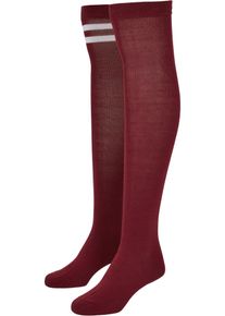 Urban Classics Kniestr&uuml;mpfe Damen Gr&ouml;&szlig;e 35/38 burgunder / dunkelrot / wei&szlig;