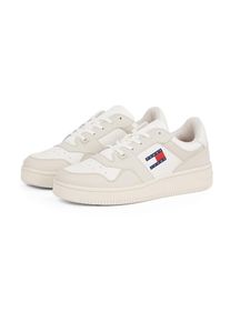 Tommy Jeans, Hommes Baskets basses 'Essential Retro', mastic / sable / marine / rouge