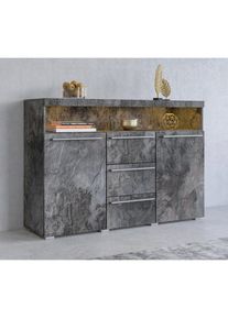 Inosign , Sideboard »India,Breite 132cm stilvolle Anrichte mit 2Türen, 3 Schubladen« Kommode viel Stauraum, Einlegeböden verstellbar,ohne...