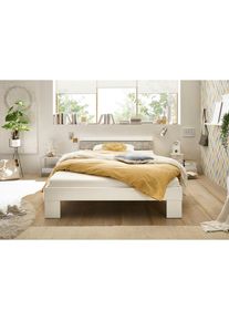 Schlafkontor, Futonbett &raquo;Lyon&laquo;, wei&szlig; abgesetzt beton optik