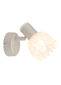 Globo Planta Wandleuchte Holzoptik, Sandfarben, 1-flammig