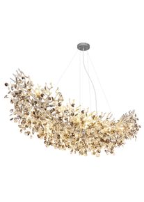 Globo Queena Kronleuchter Silber, 16-flammig