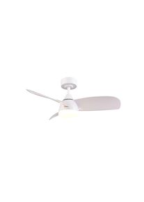 REALITY Helsinki Deckenventilator mit Beleuchtung LED Wei&szlig;, 1-flammig, Fernbedienung