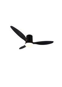 REALITY G&ouml;teborg Deckenventilator mit Beleuchtung LED Schwarz, 1-flammig, Fernbedienung