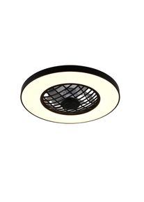 REALITY Link&ouml;ping Deckenventilator mit Beleuchtung LED Schwarz, 2-flammig, Fernbedienung, Farbwechsler