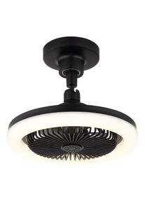 Globo Lidea Deckenventilator LED Schwarz, 1-flammig, Fernbedienung