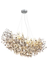 Globo Queena Kronleuchter Silber, 10-flammig