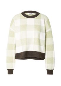 Noisy may, Femmes Pull-over 'Becca', brun fonc&eacute; / gris / vert clair / blanc