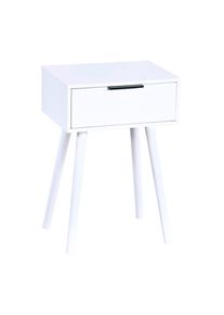 Kesper Nachttisch , Weiss , Holz , Kiefer , 1 Schubladen , 40x30x59 cm , FSC 100% , Schlafzimmer, Nachttische