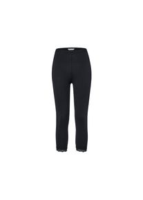 Tchibo - 3/4-Leggings mit Spitzenborte - Damen - Gr. L - schwarz