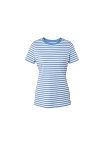 Tchibo - Basic T-Shirt - Damen - Gr. XL - hellblau/gestreift