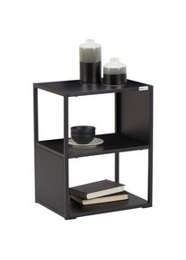 CARRYHOME Beistelltisch , Schwarz , Metall , rechteckig , eckig , 30x51x40 cm , einfacher Aufbau , Wohnzimmer, Wohnzimmertische, Beistelltische, Beistelltische Metall